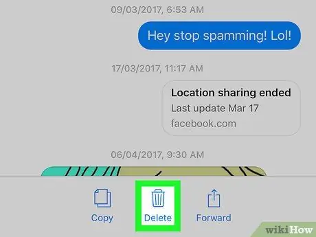 Berichten verwijderen op Facebook Messenger Stap 4