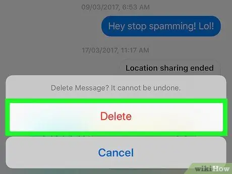 Delete Messages on Facebook Messenger Step 5