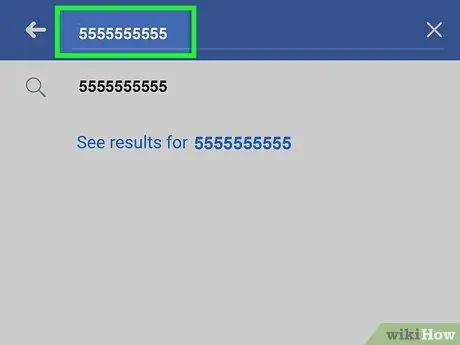 Søk etter et telefonnummer på Facebook Trinn 7