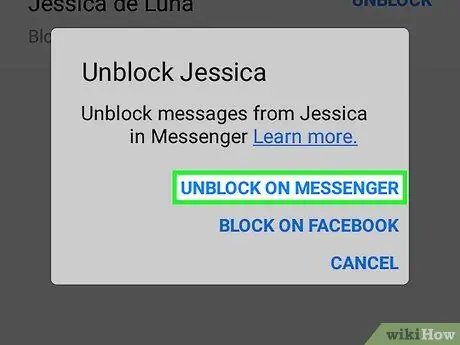 Desbloqueja algú a Facebook Messenger Pas 12