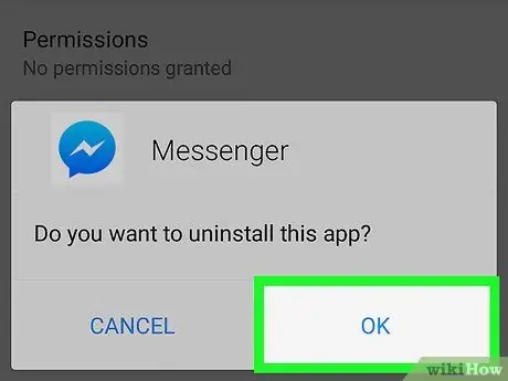 Verwyder Facebook Messenger Stap 9