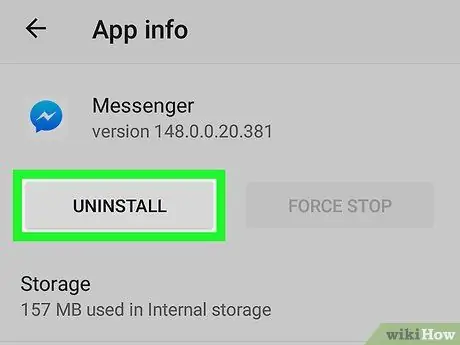 Atinstalējiet Facebook Messenger 8. darbību