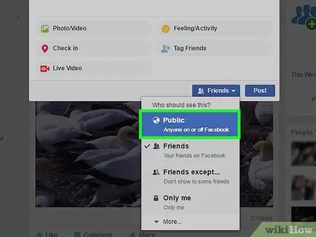 Gjør et Facebook -innlegg offentlig Trinn 17