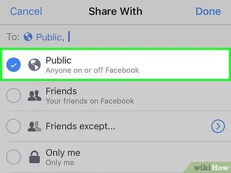 Tornar uma publicação no Facebook pública, Etapa 9