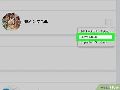 Оставете група във Facebook Стъпка 12