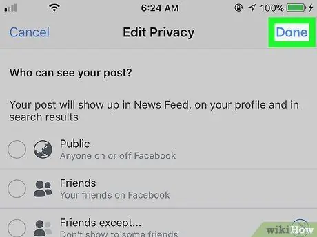 Maak u Facebook -profielfoto privaat op iPhone en iPad Stap 10