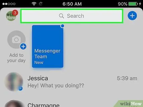 Desarchivar mensajes en Facebook Messenger Paso 2