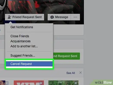 Anuloni një kërkesë për miq në Facebook Hapi 4