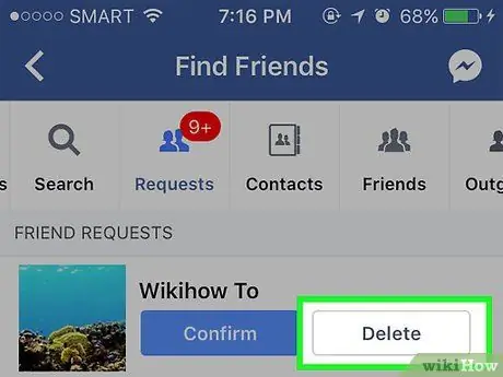 Kanselahin ang isang Kahilingan sa Kaibigan sa Facebook Hakbang 9