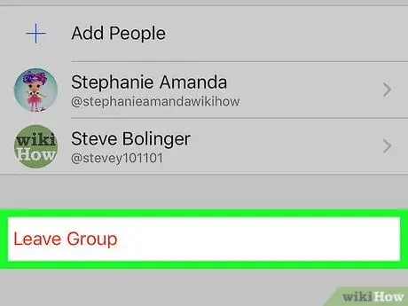 Een groep verwijderen op Facebook Messenger Stap 10