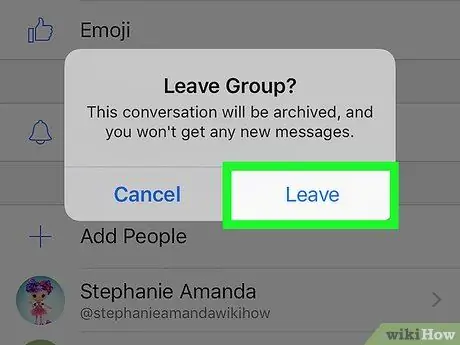 Futa Kikundi kwenye Facebook Messenger Hatua ya 11
