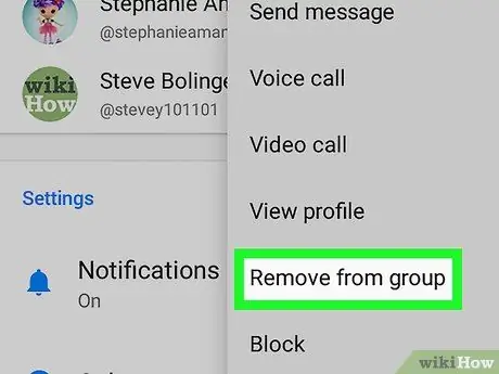 Odstránenie skupiny v programe Facebook Messenger Krok 18