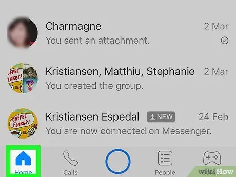 Elimina un gruppo su Facebook Messenger Passaggio 2