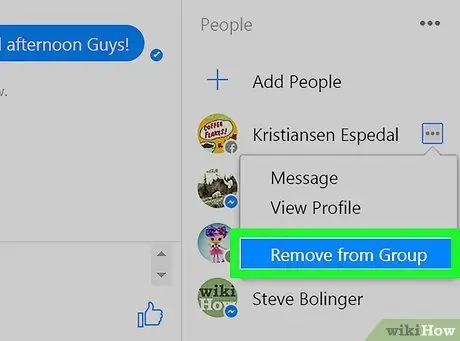 Eliminar un grupo en Facebook Messenger Paso 26