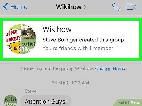 Brisanje grupe na Facebook Messenger -u Korak 5