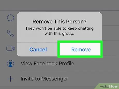 Изтриване на група във Facebook Messenger Стъпка 8