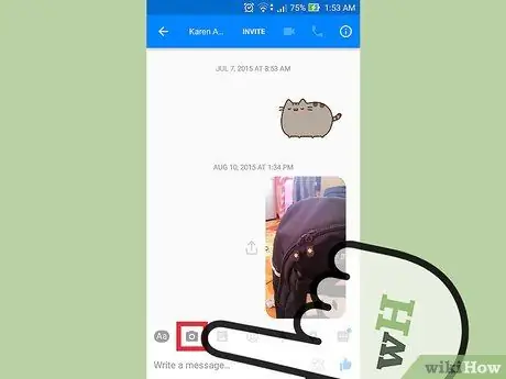 Envoyer des photos et des vidéos avec Facebook Messenger Étape 2