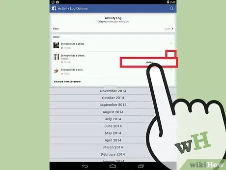 Facebook -da bəyənmələri silin 14