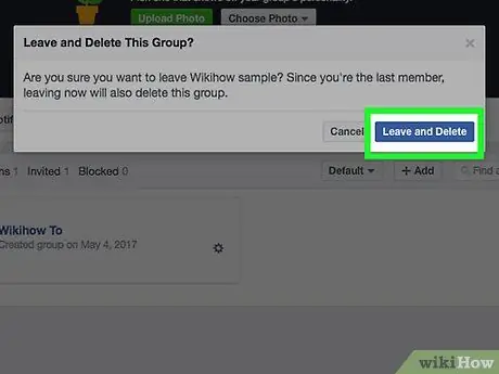Ștergeți un grup Facebook Pasul 17