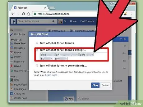 Lülitage Facebookis vestlus välja. 11. samm
