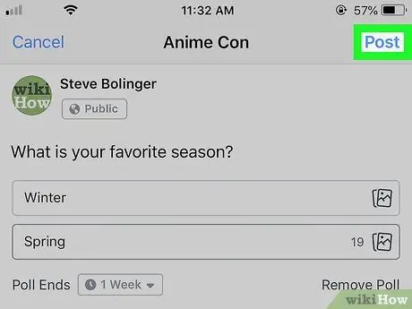 Lumikha ng isang Poll sa isang Kaganapan sa Facebook sa iPhone o iPad Hakbang 13
