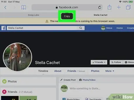 Hitta en Facebook -URL på iPhone eller iPad Steg 10