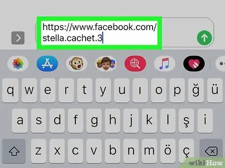 Encuentre una URL de Facebook en iPhone o iPad Paso 6