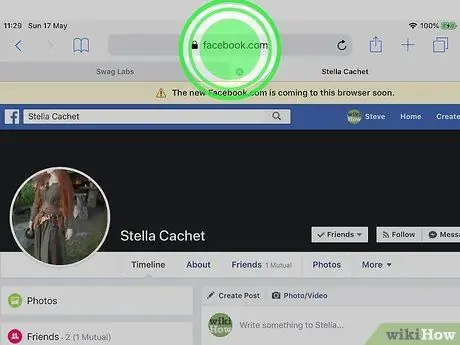 Trova un URL di Facebook su iPhone o iPad Passaggio 9