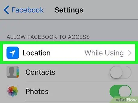 Turn Off Location on Facebook Step 4