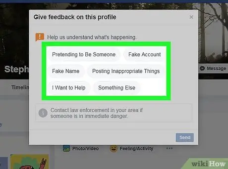 Báo cáo ai đó trên Facebook Bước 13