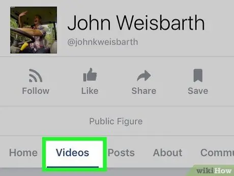 Vind video's op Facebook Stap 12