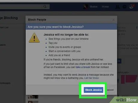 Bloqueja persones a Facebook Pas 17