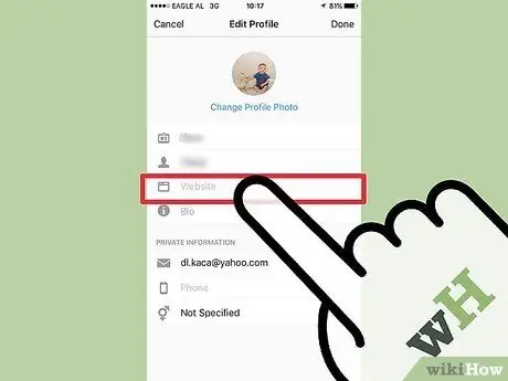 Đặt liên kết trên Instagram Bước 4