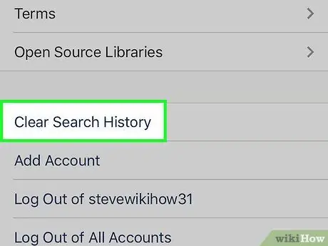 Kustutage Instagrami otsinguajalugu 4. samm