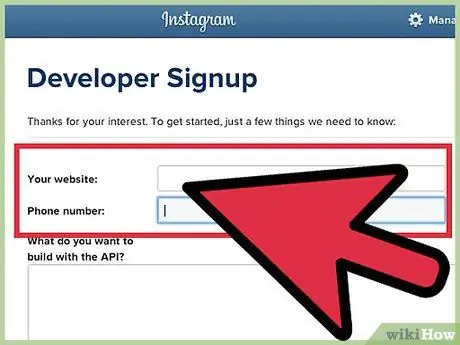 Зарегистрируйтесь для получения доступа к Instagram API Шаг 3