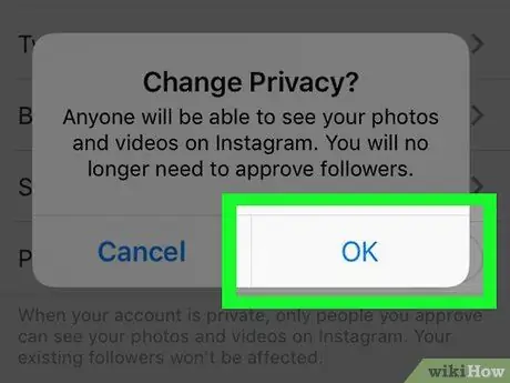 Učinite svoje Instagram fotografije privatnim Korak 5