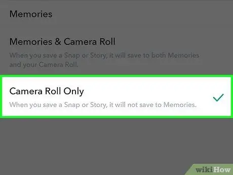 احفظ Snapchats في Camera Roll الخطوة 6