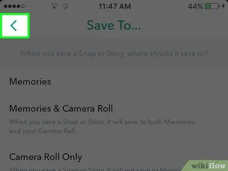 احفظ Snapchats في Camera Roll الخطوة 7