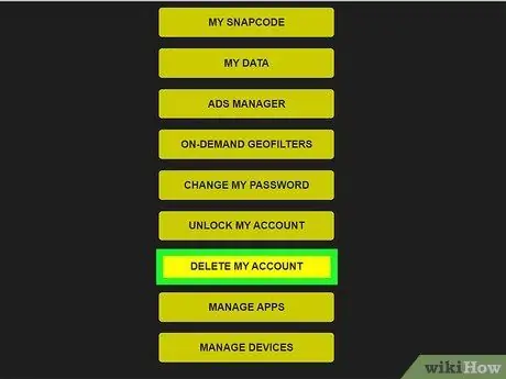 Delete a Snapchat Account Step 3