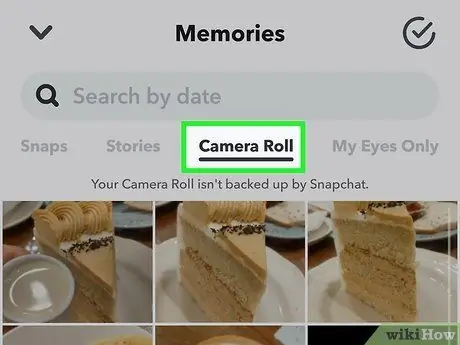 Eseguire il backup del rullino fotografico in Snapchat Passaggio 12