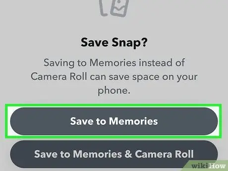 Eseguire il backup del rullino fotografico in Snapchat Passaggio 8