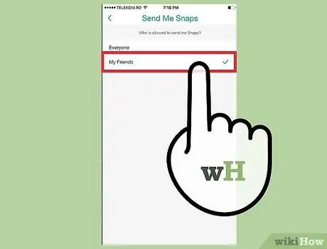 Cegah Orang Asing daripada Mesej Anda pada Snapchat Langkah 5