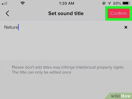 Đặt tên cho âm thanh của bạn trên TikTok Bước 8