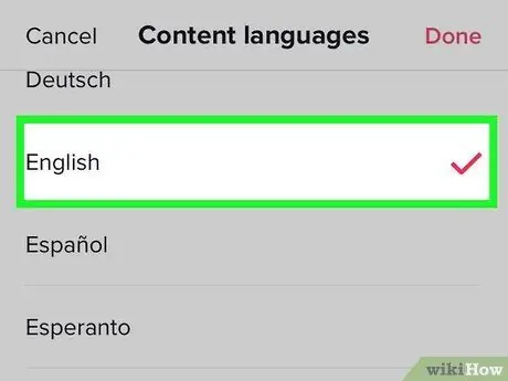 Mainiet savu reģionu iPhone vai iPad ierīcē TikTok 14. darbība