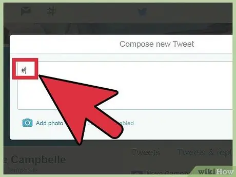 ट्विटर के साथ हैशटैग का प्रयोग करें चरण 2