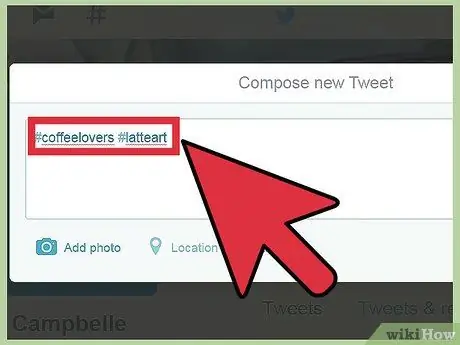 ट्विटर के साथ हैशटैग का प्रयोग करें चरण 4