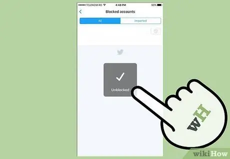 Débloquer quelqu'un sur Twitter Étape 10