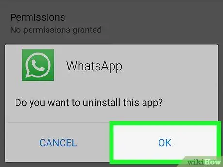 Desinstale o WhatsApp no Android Etapa 5