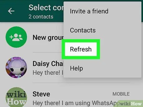 وارد کردن مخاطبین در WhatsApp در Android مرحله 4