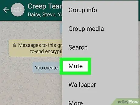 Blokker en gruppe på WhatsApp på Android Trinn 5